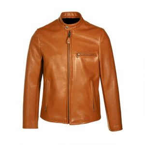 Giacca in pelle da motociclista classica