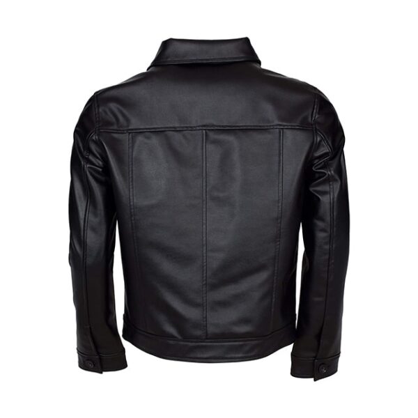 Giacca in vera pelle nera da uomo Elvis Presley
