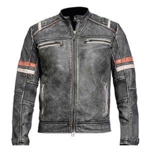 Giacca in pelle Café Racer Eurovision Will Ferrell