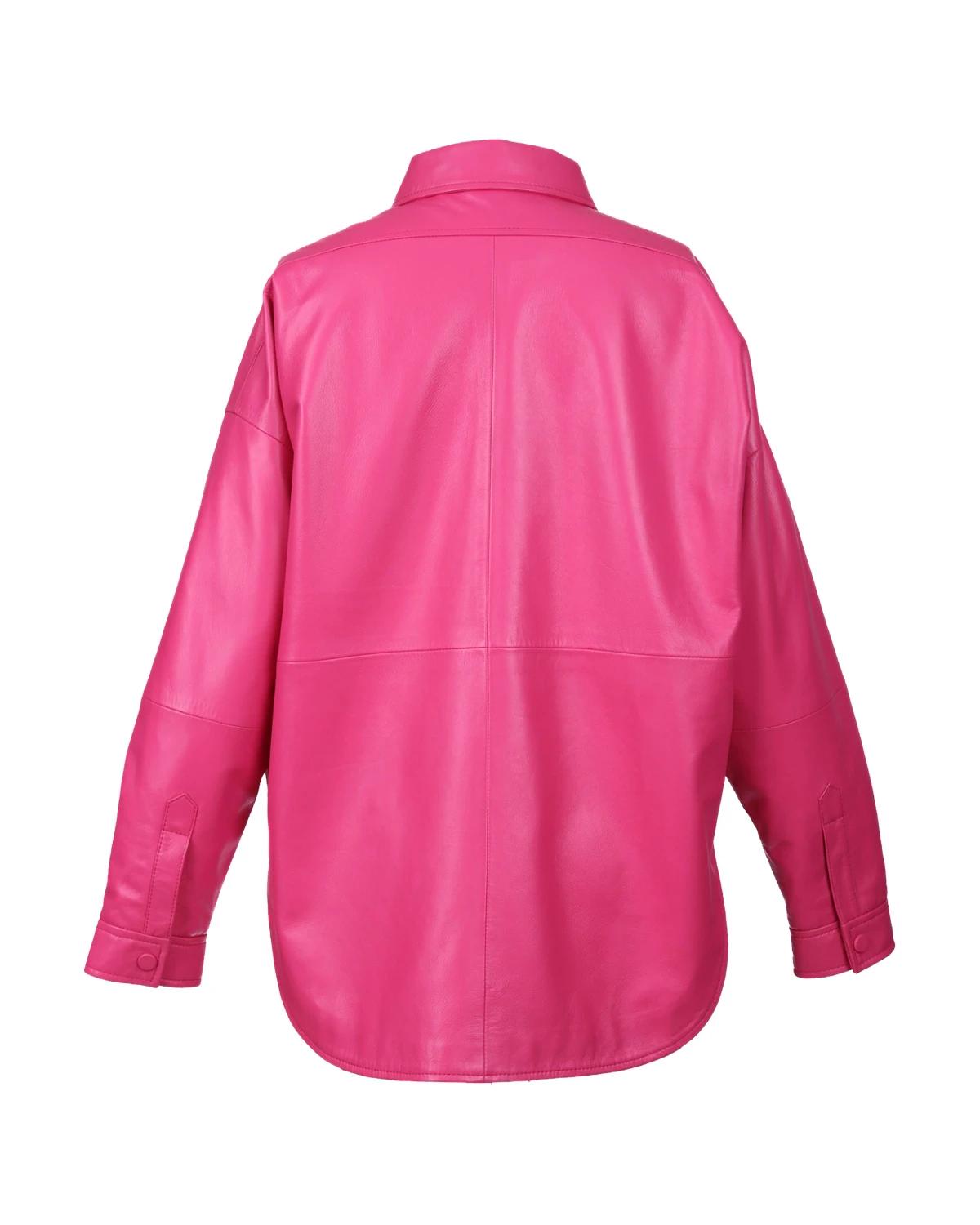 Giacca in pelle di pecora oversize da donna Mia