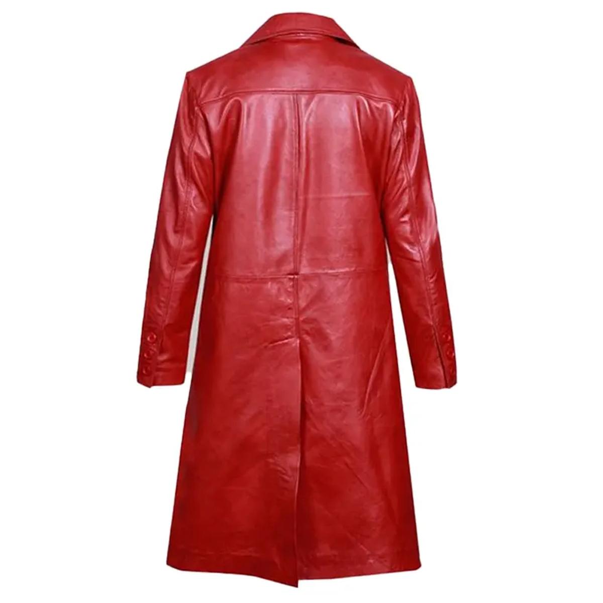 Trench in pelle rossa