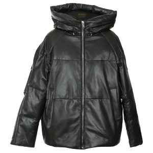 Giacca in pelle di pecora imbottita oversize Sasha da donna