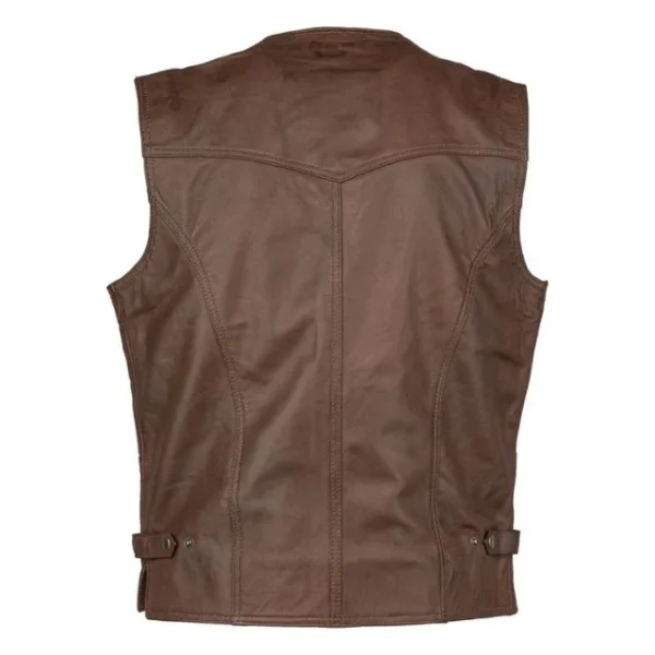 Gilet tradizionale in pelle da uomo