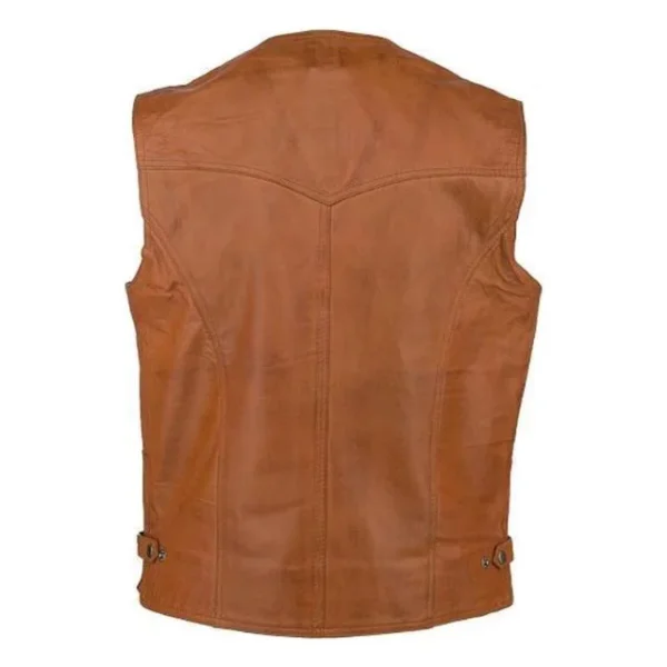 Gilet tradizionale in pelle da uomo