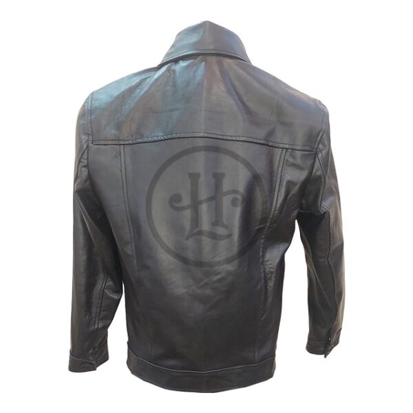 Giacca in vera pelle nera da uomo Elvis Presley