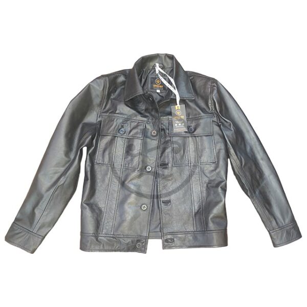 Giacca in vera pelle nera da uomo Elvis Presley