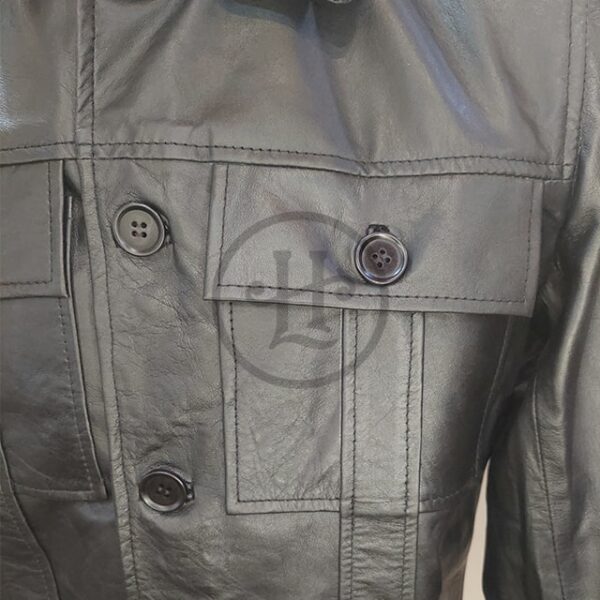 Giacca in vera pelle nera da uomo Elvis Presley
