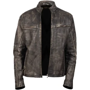 Giacca in pelle da motociclista Lewis