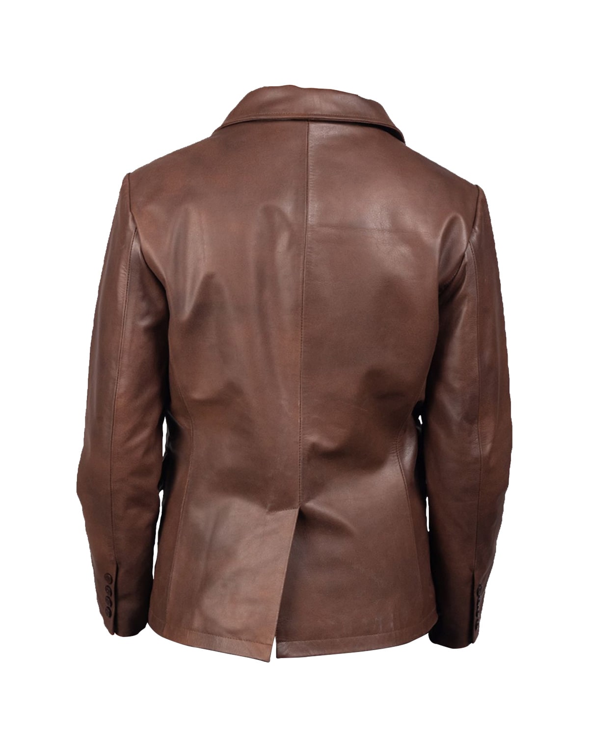 Cappotto in pelle navale