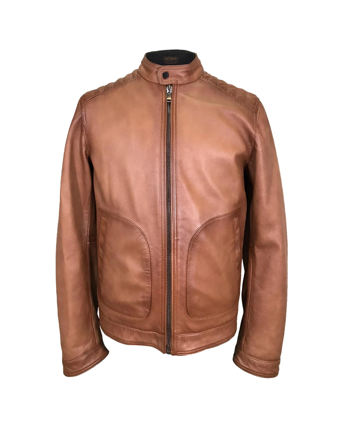 Giacca in pelle da motociclista Noah