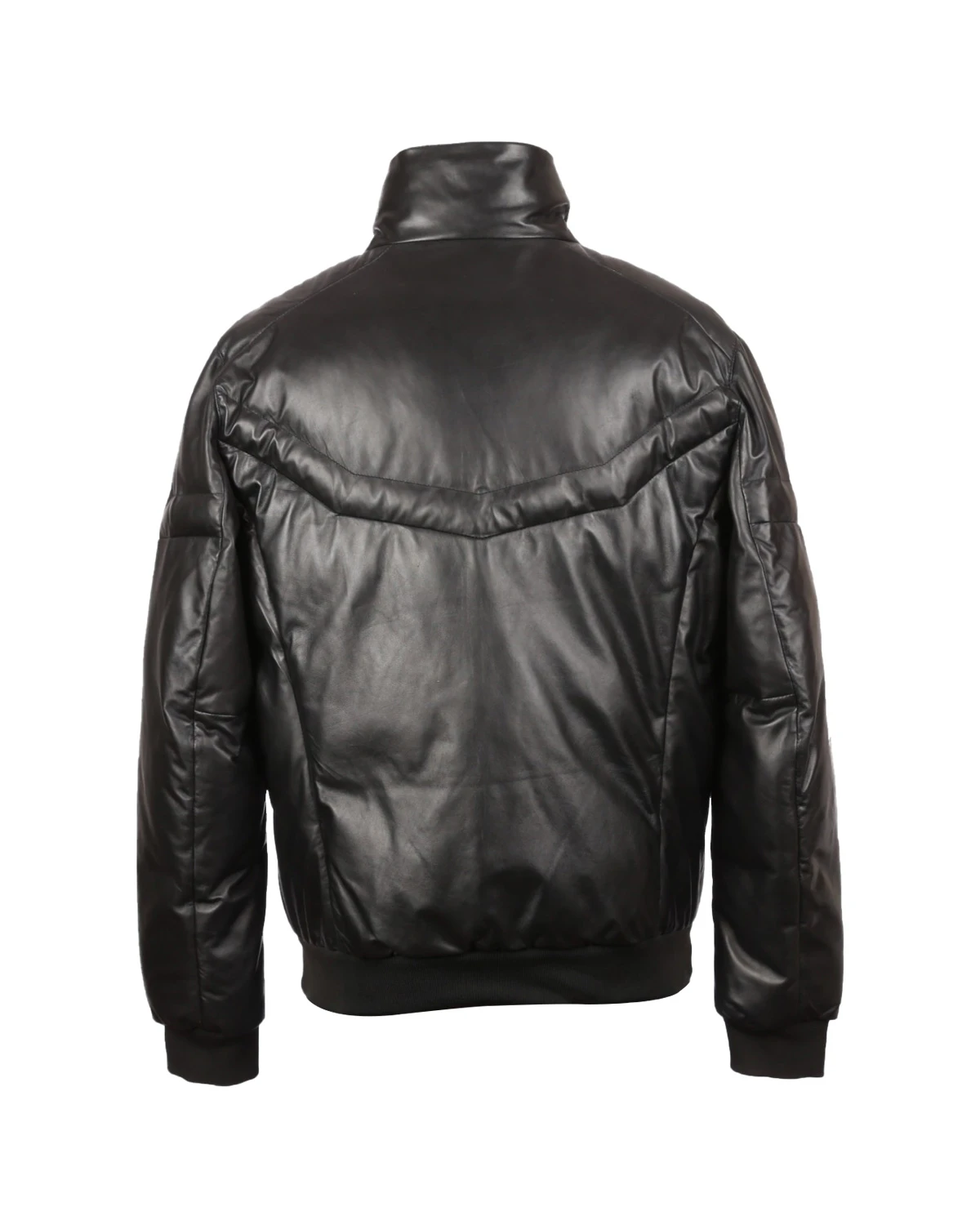Giubbotto imbottito in pelle Owen Bomber