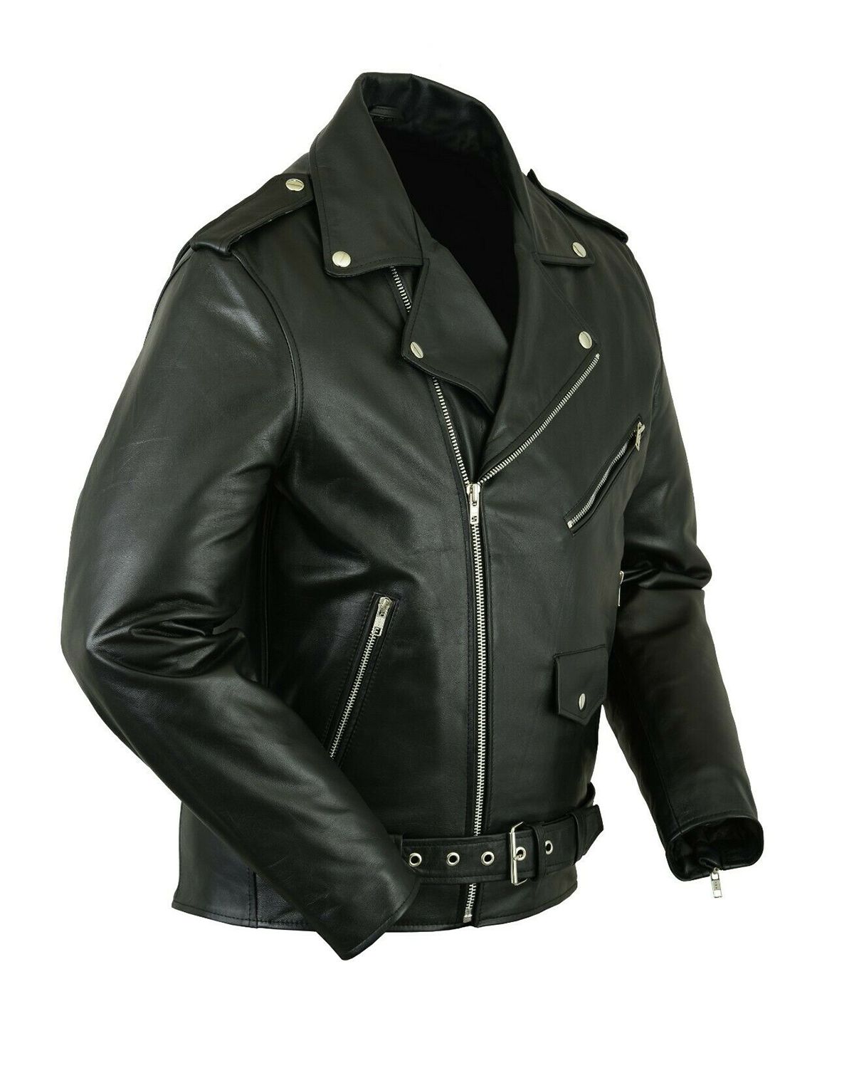 Giacca in pelle da motociclista Brando