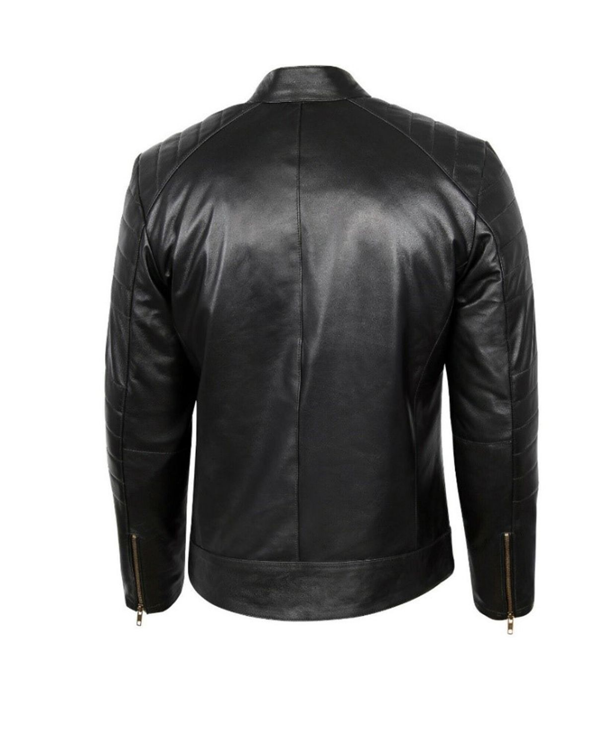 Giacca in pelle da motociclista classica Anthony