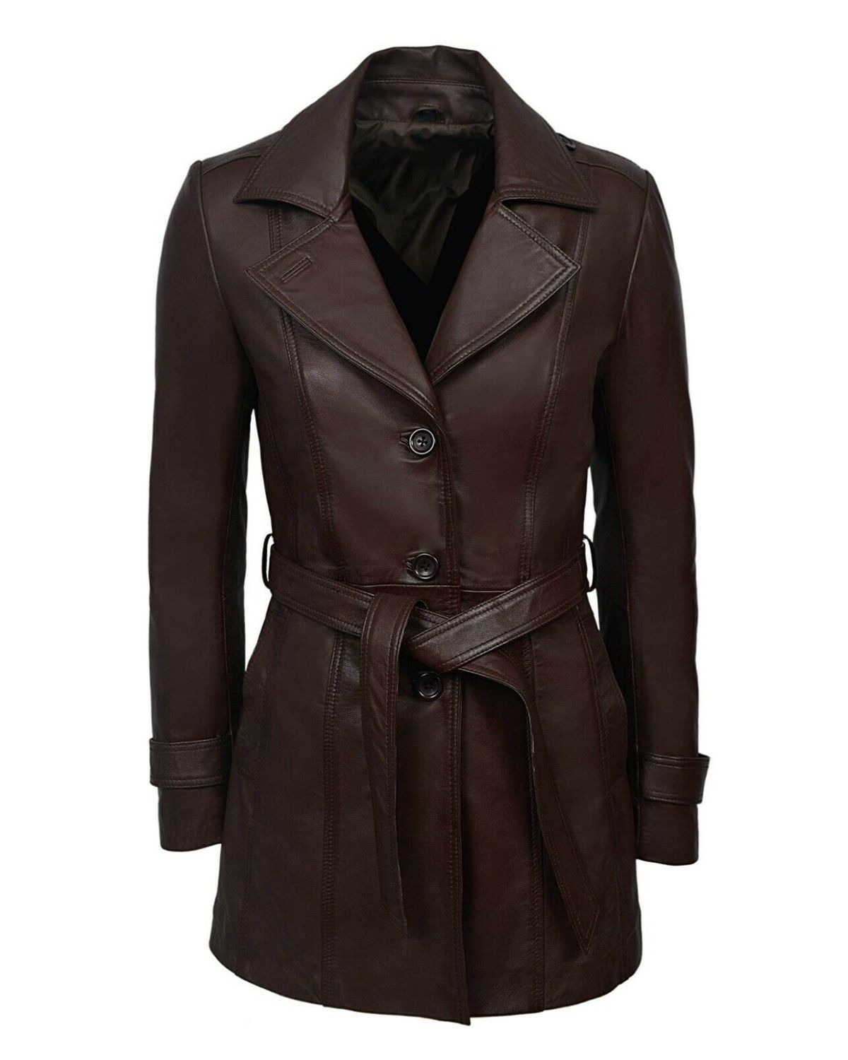 Cappotto in pelle Shelby Trench