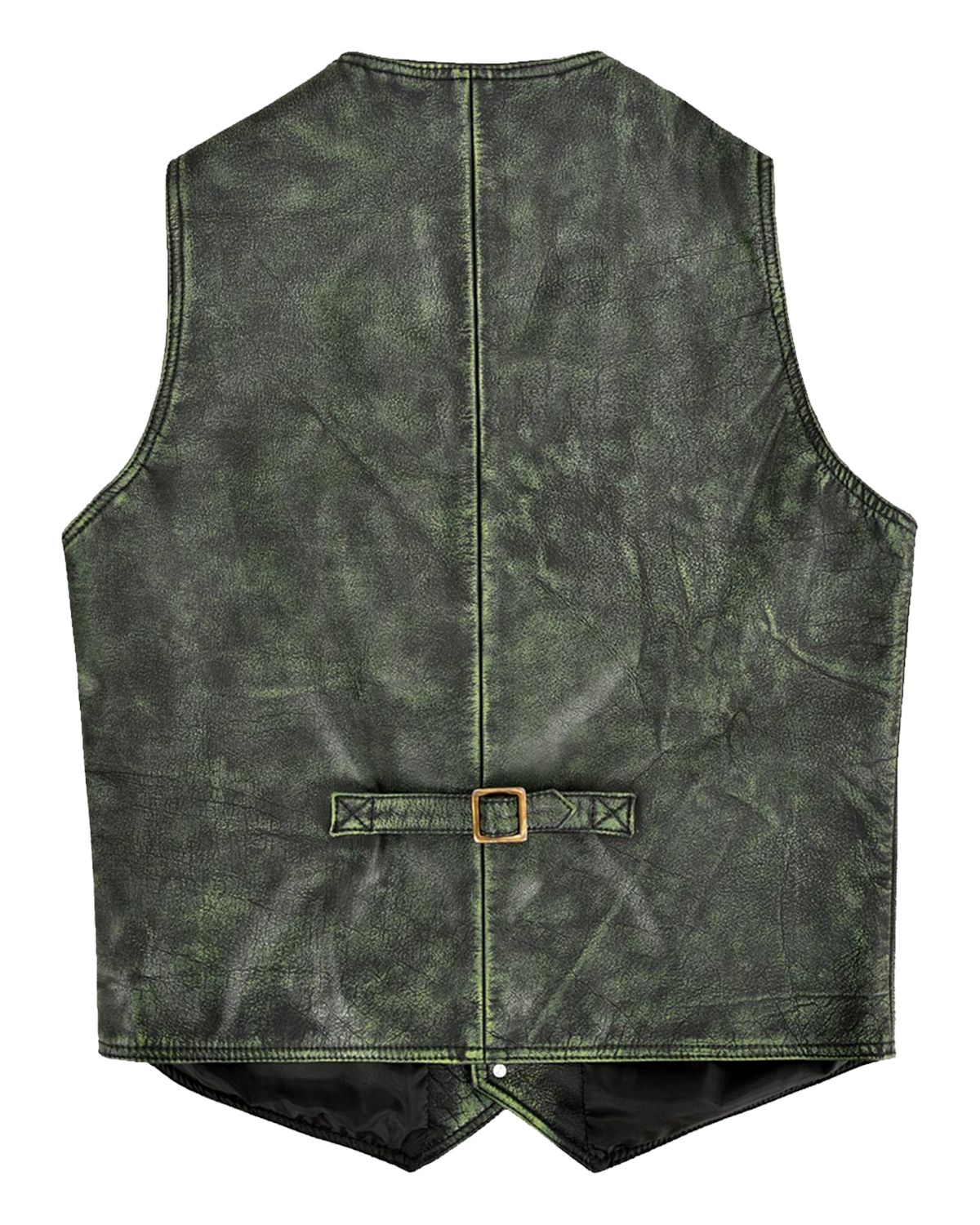 Gilet in pelle invecchiata Lester