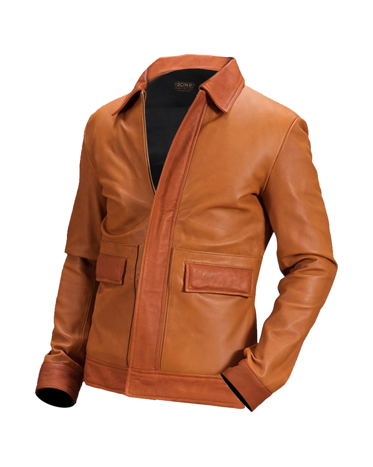 Giacca in pelle da motociclista Luke