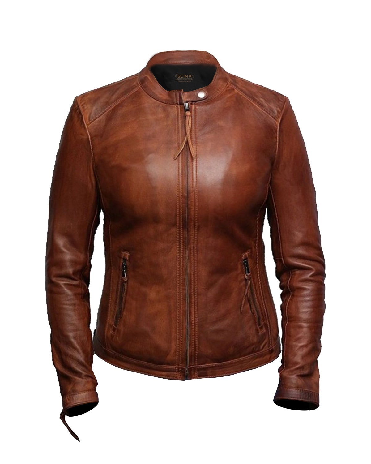 Giacca in pelle da motociclista Ayla
