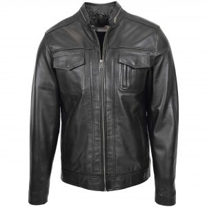 BUNERI Biker Casual Jaime Cuero Negro