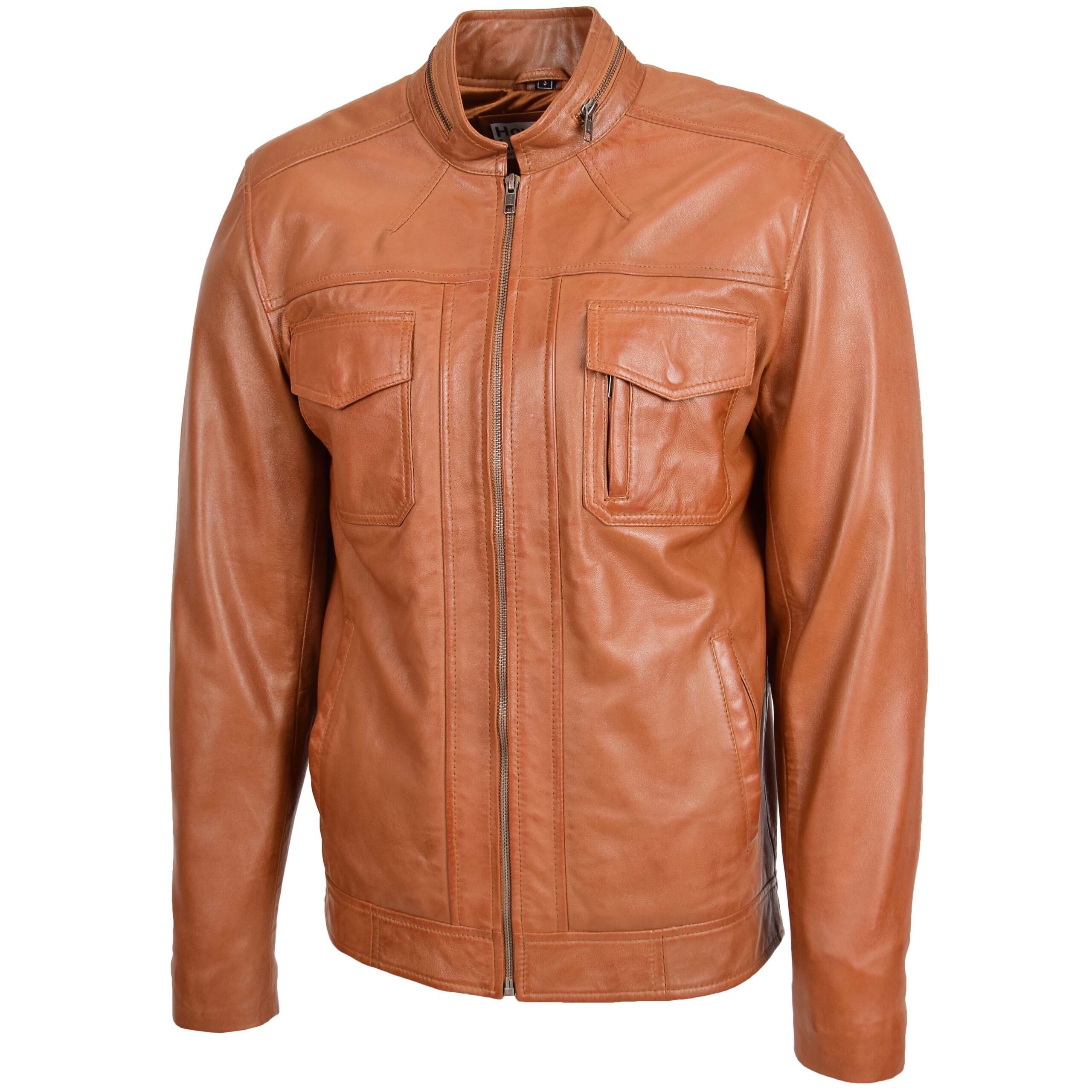 BUNERI Biker Cuero Jaime Tan Casual - Imagen 3