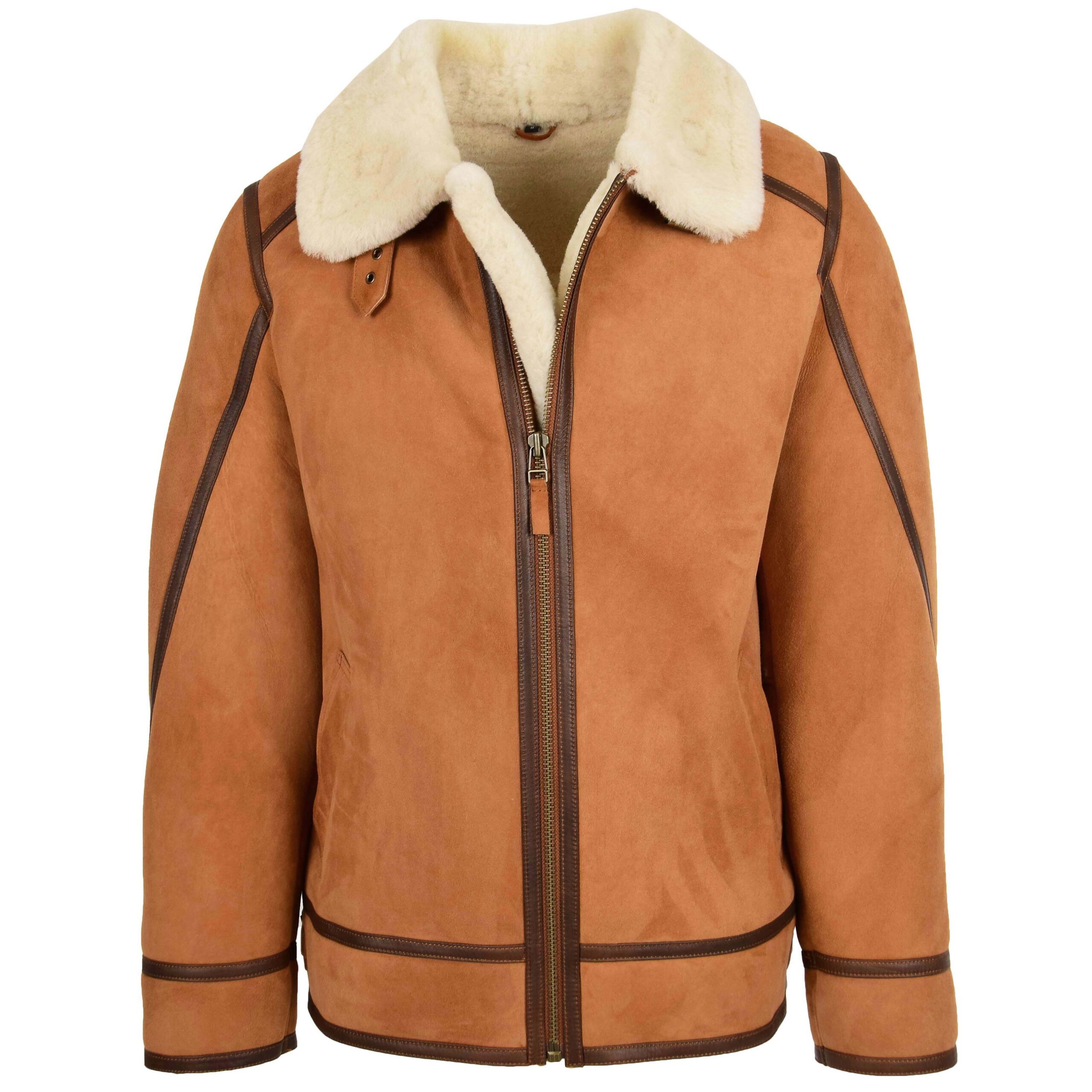 BUNERI B3 Piel Cordero Dean Tan Blanca Top Gun Clásica