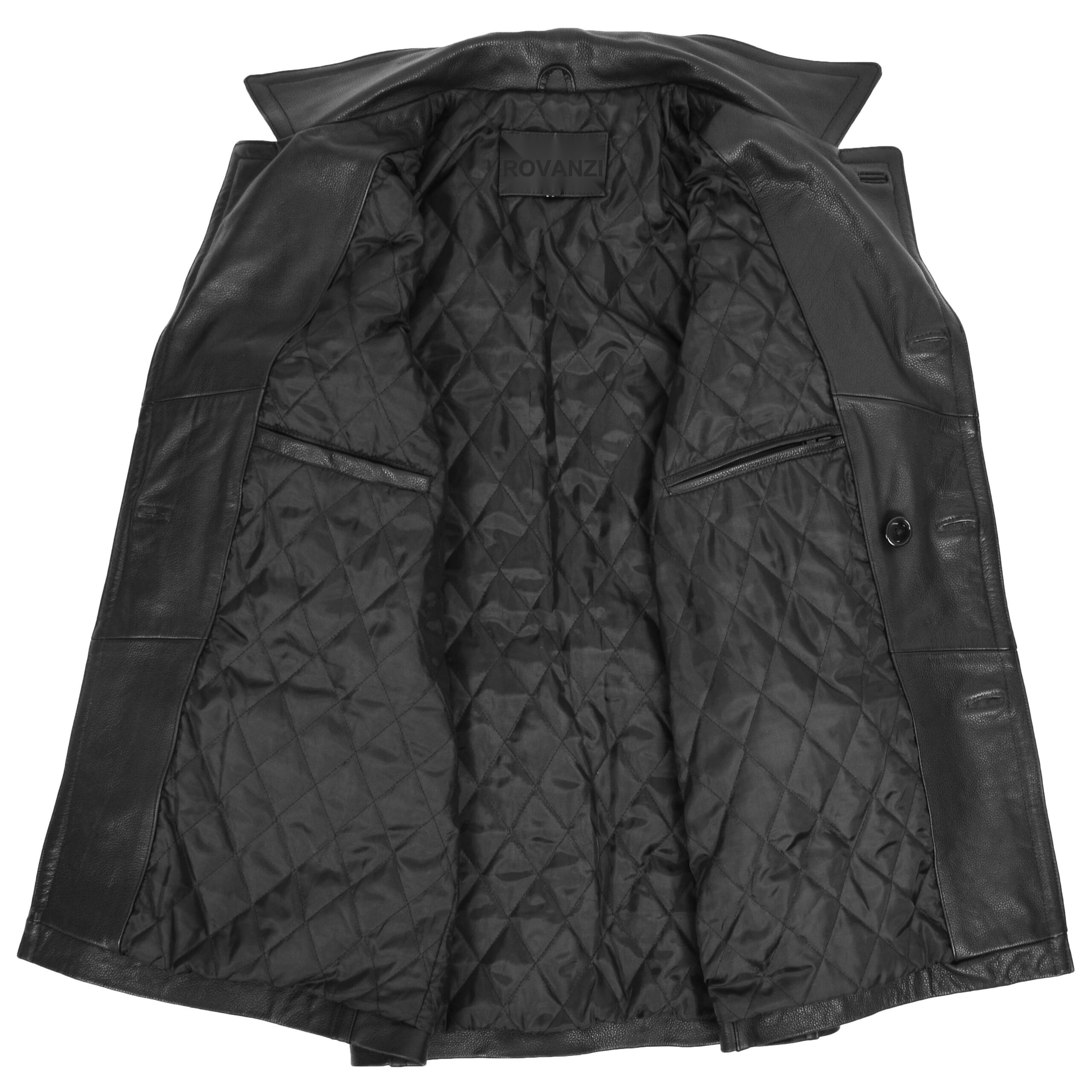 BUNERI de Cuero Salcombe Negro de Doble Botonadura - Imagen 6