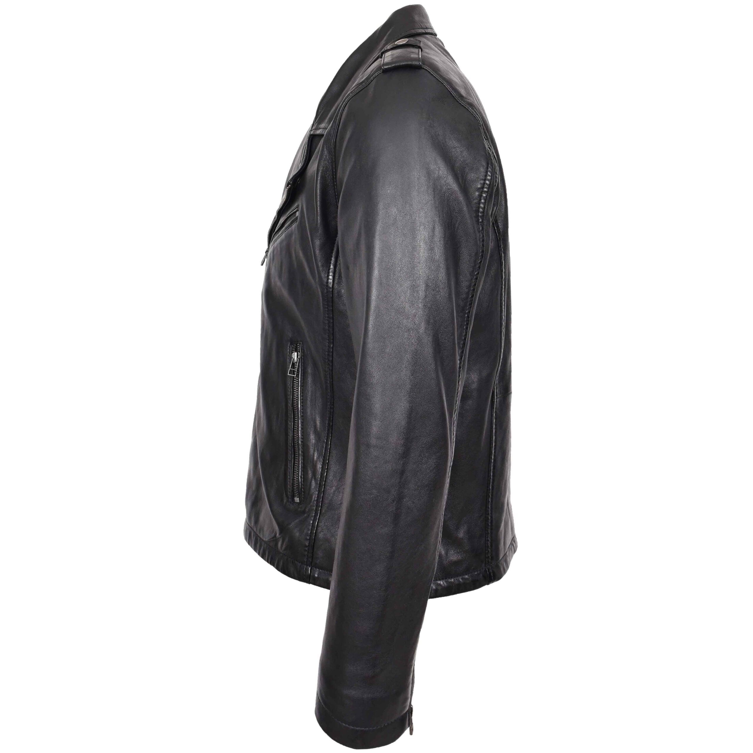 BUNERI Biker Cuero Daylen Negro Brando Cremallera Cruzada - Imagen 5