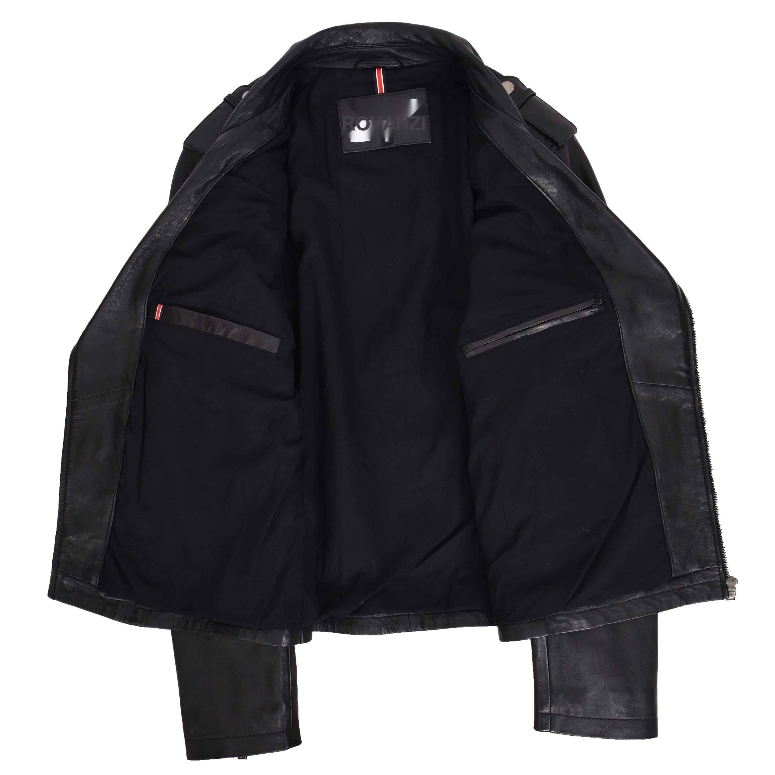 BUNERI Biker Cuero Daylen Negro Brando Cremallera Cruzada - Imagen 6