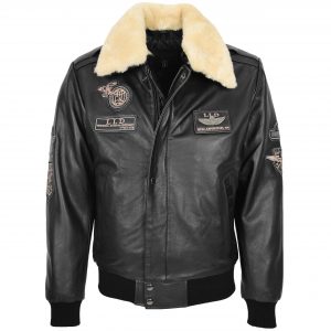 BUNERI Cuero Pilot-N Negra con Cuello Desmontable