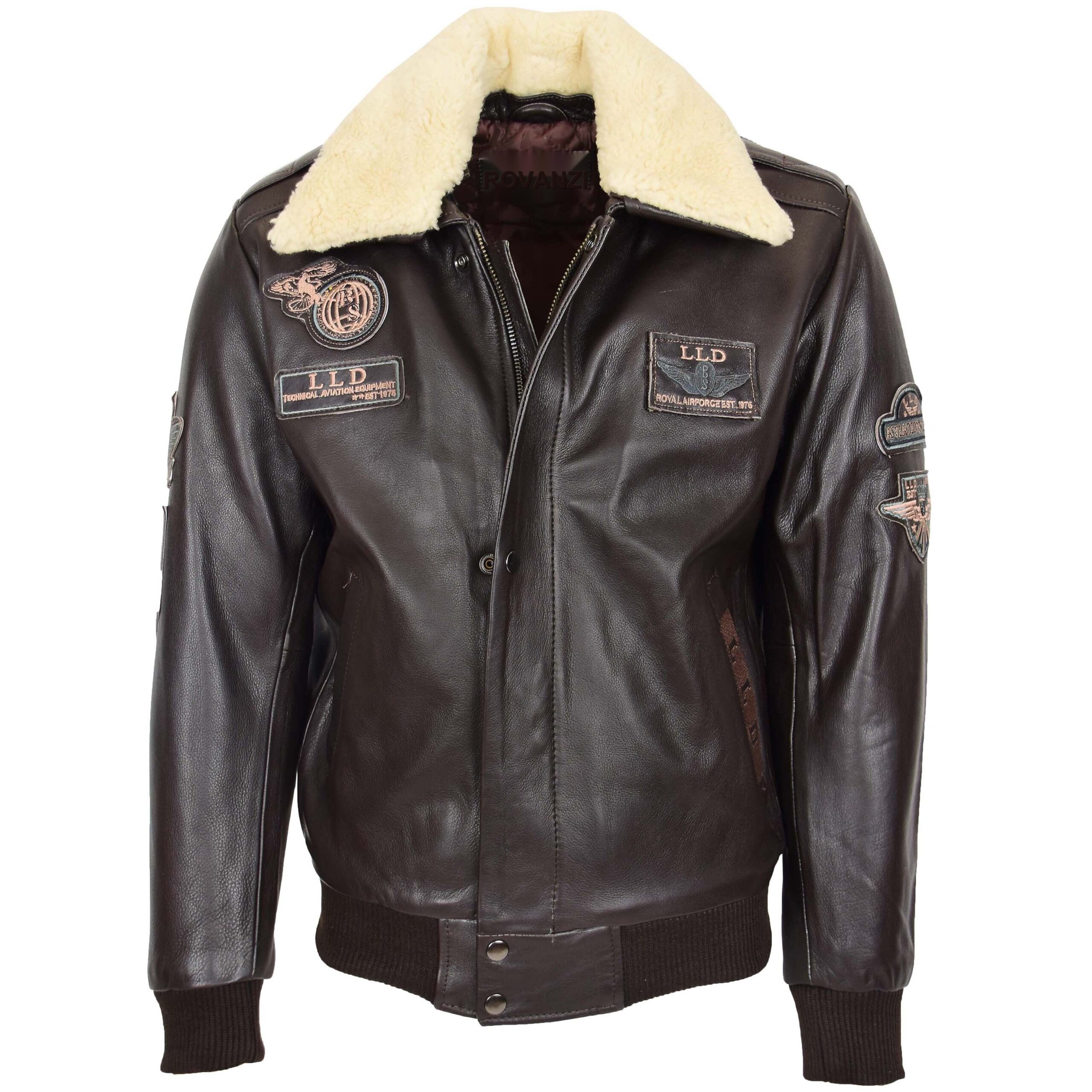 BUNERI Cuero Pilot-N Marrón con Cuello Desmontable