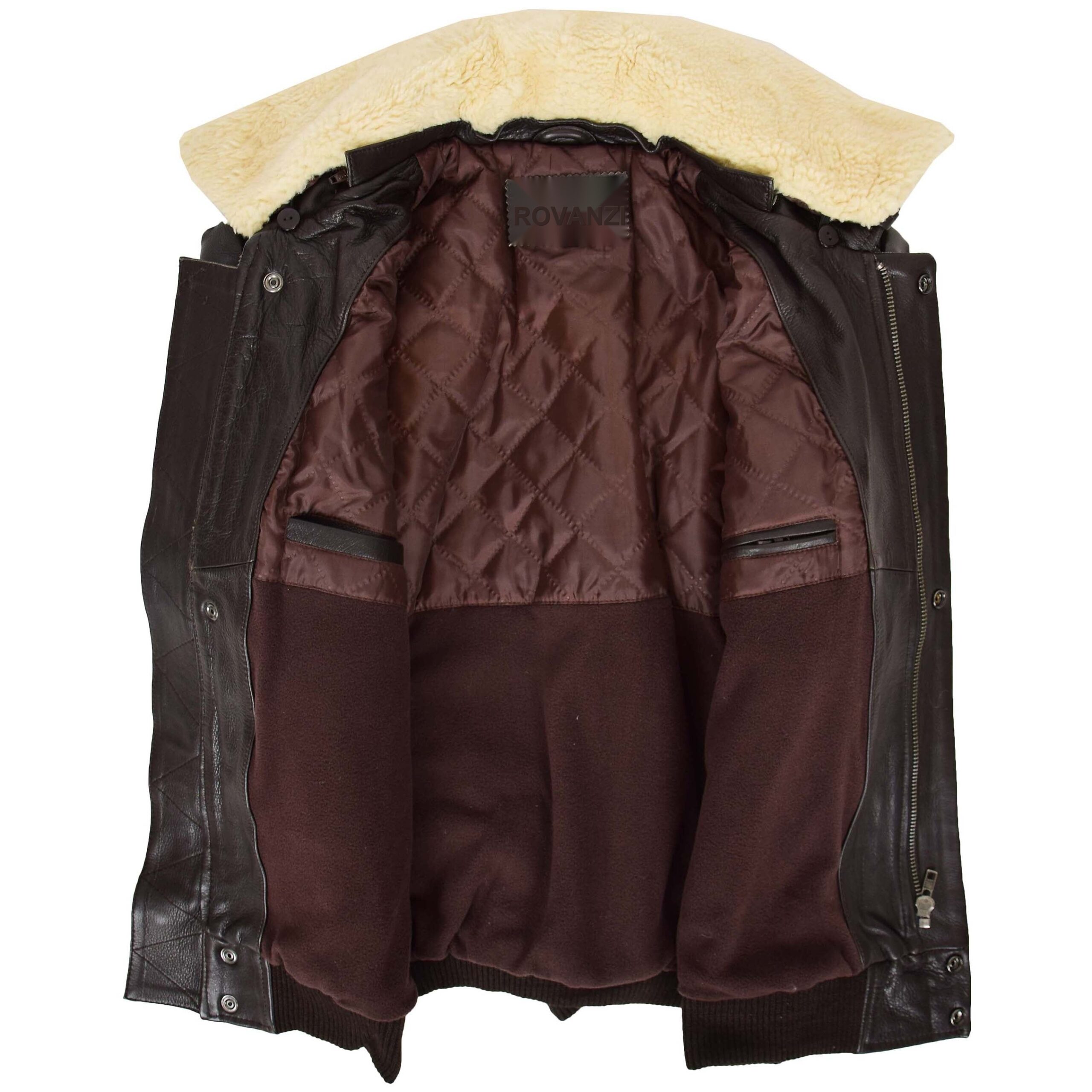 BUNERI Cuero Pilot-N Marrón con Cuello Desmontable - Imagen 6
