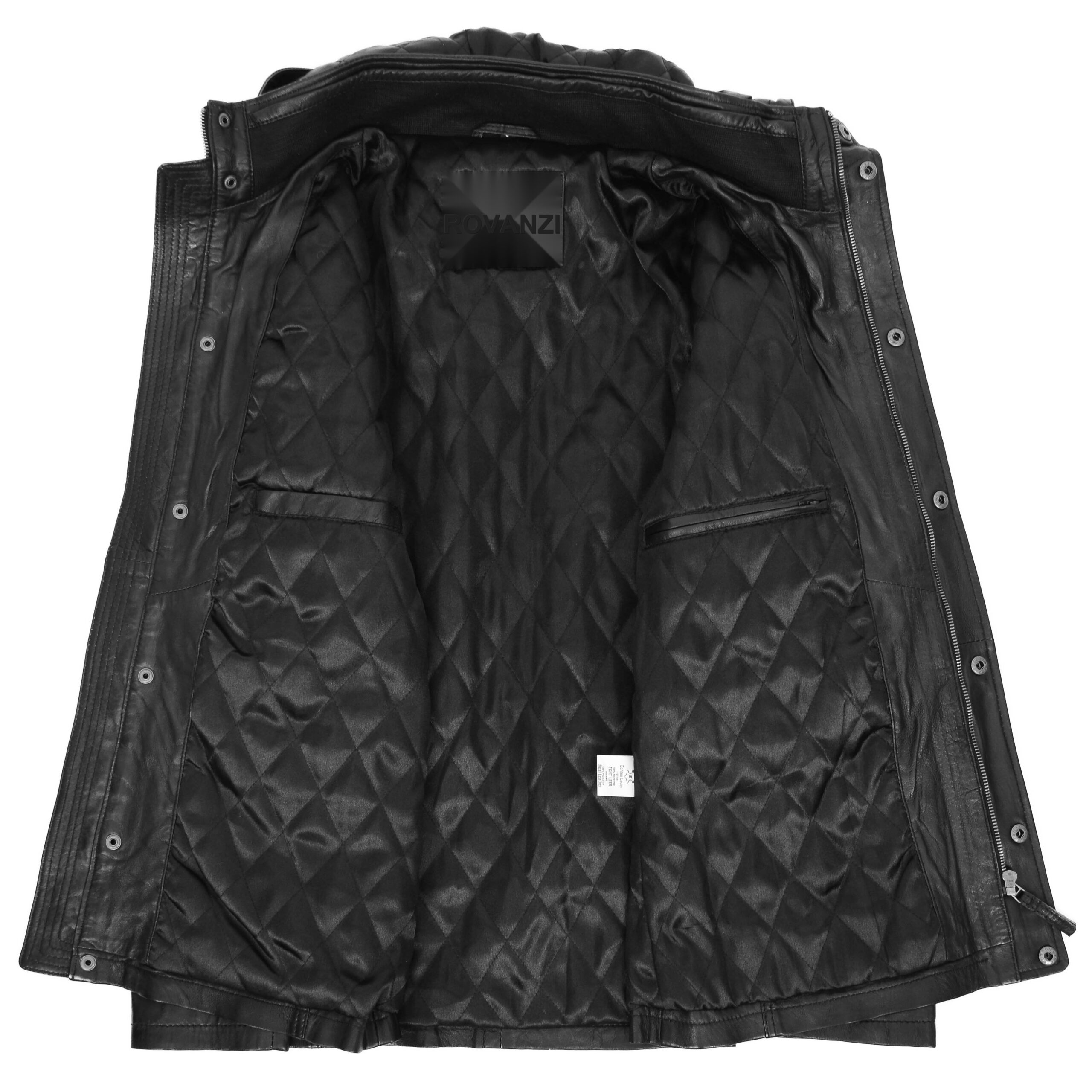 BUNERI Cuero Logan Negro Capucha Extraíble Hombre - Imagen 6