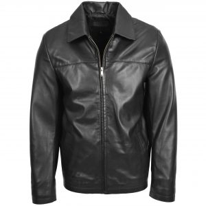 BUNERI Cuero James Negro Zip Box Harrington