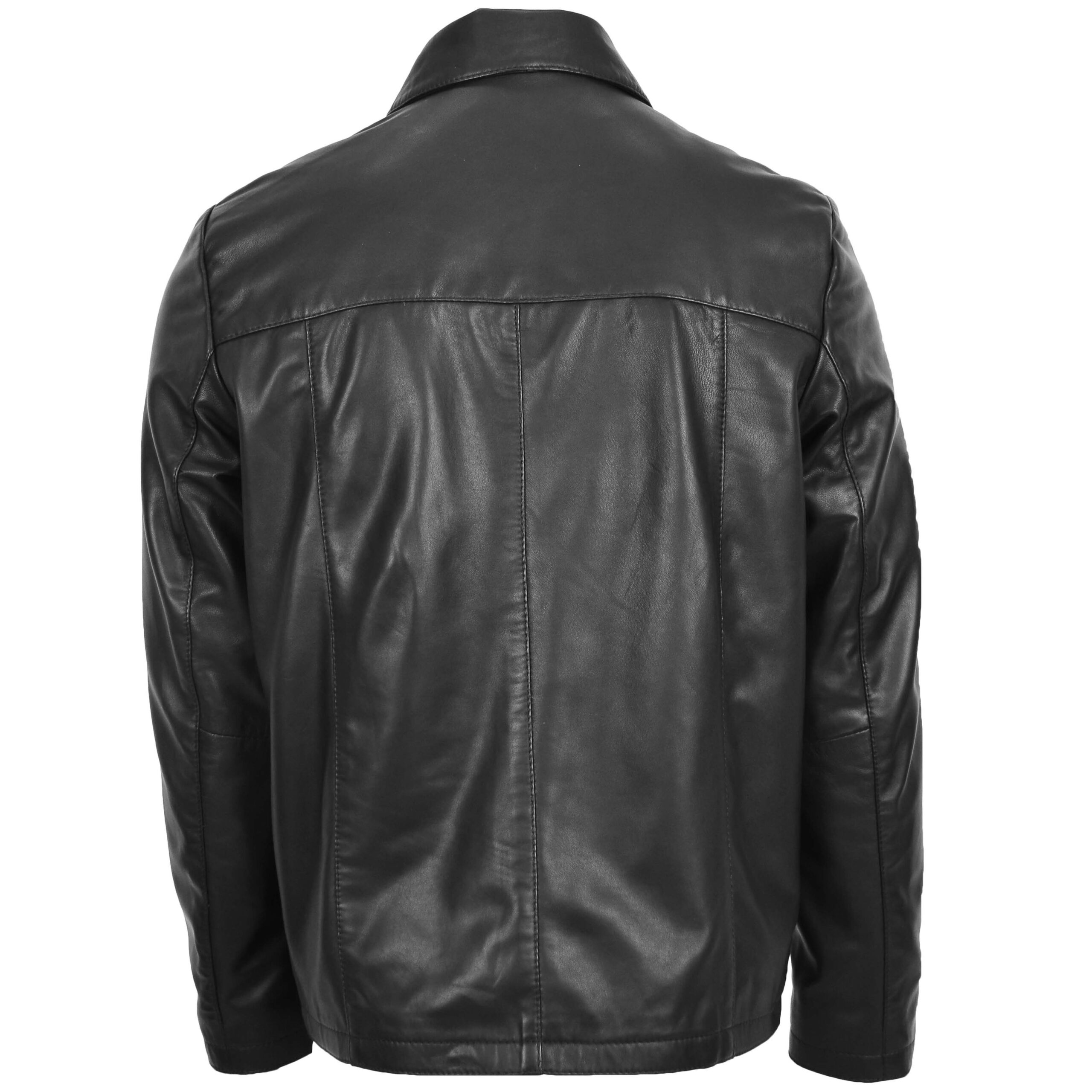 BUNERI Cuero James Negro Zip Box Harrington - Imagen 2