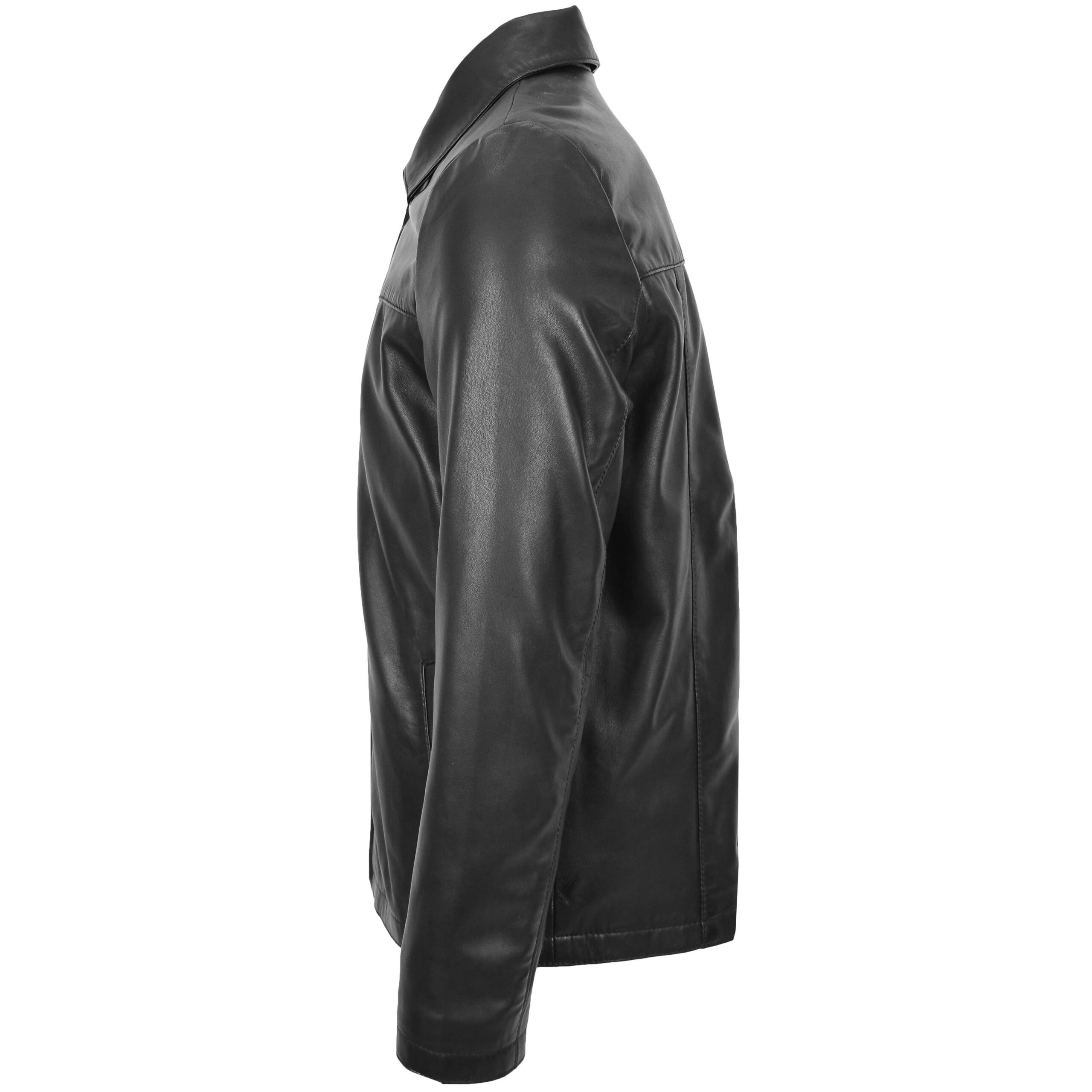 BUNERI Cuero James Negro Zip Box Harrington - Imagen 3