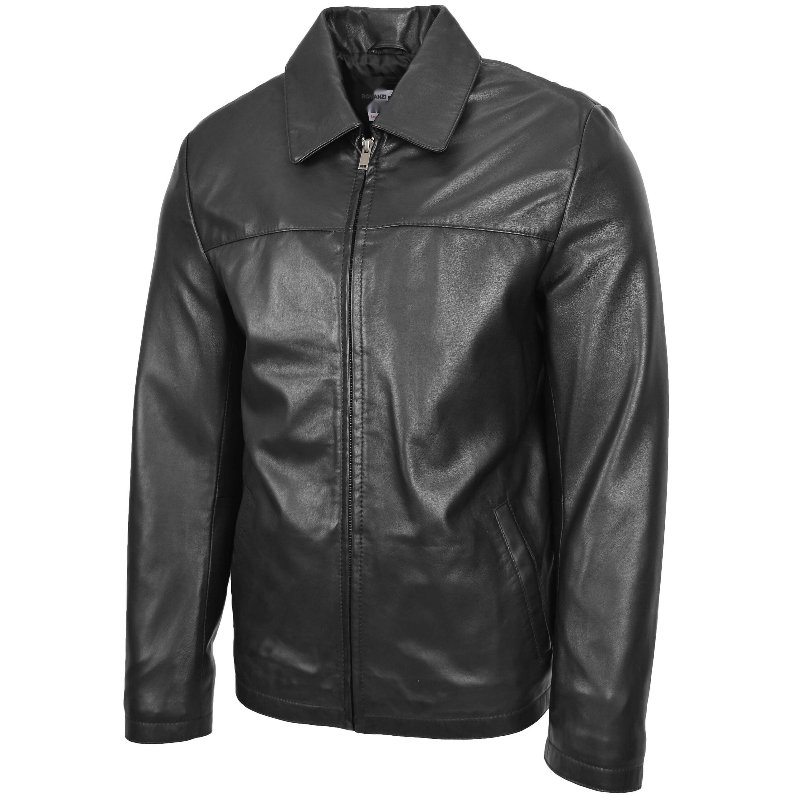 BUNERI Cuero James Negro Zip Box Harrington - Imagen 4