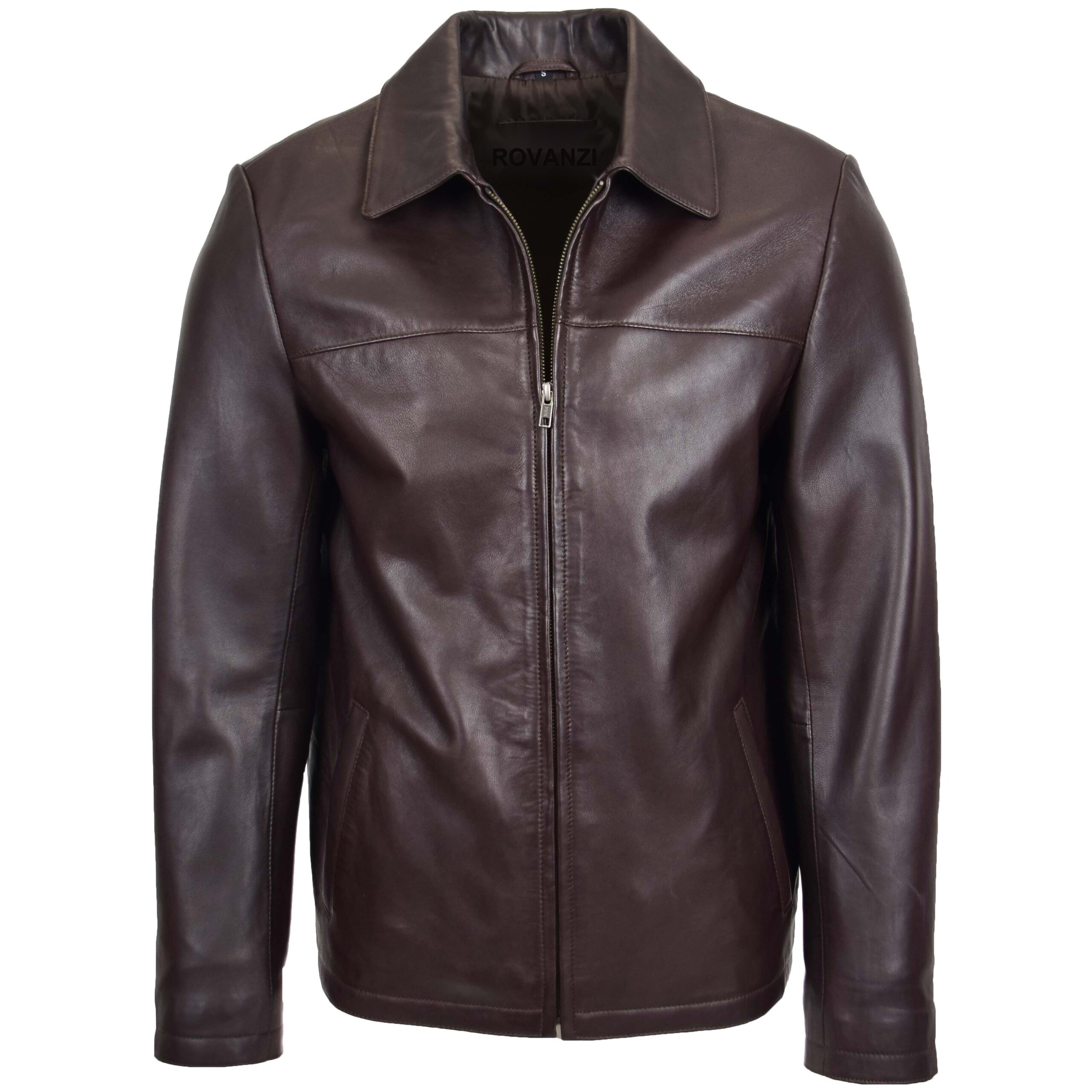 BUNERI Harrington Cuero James Marrón Zip Box