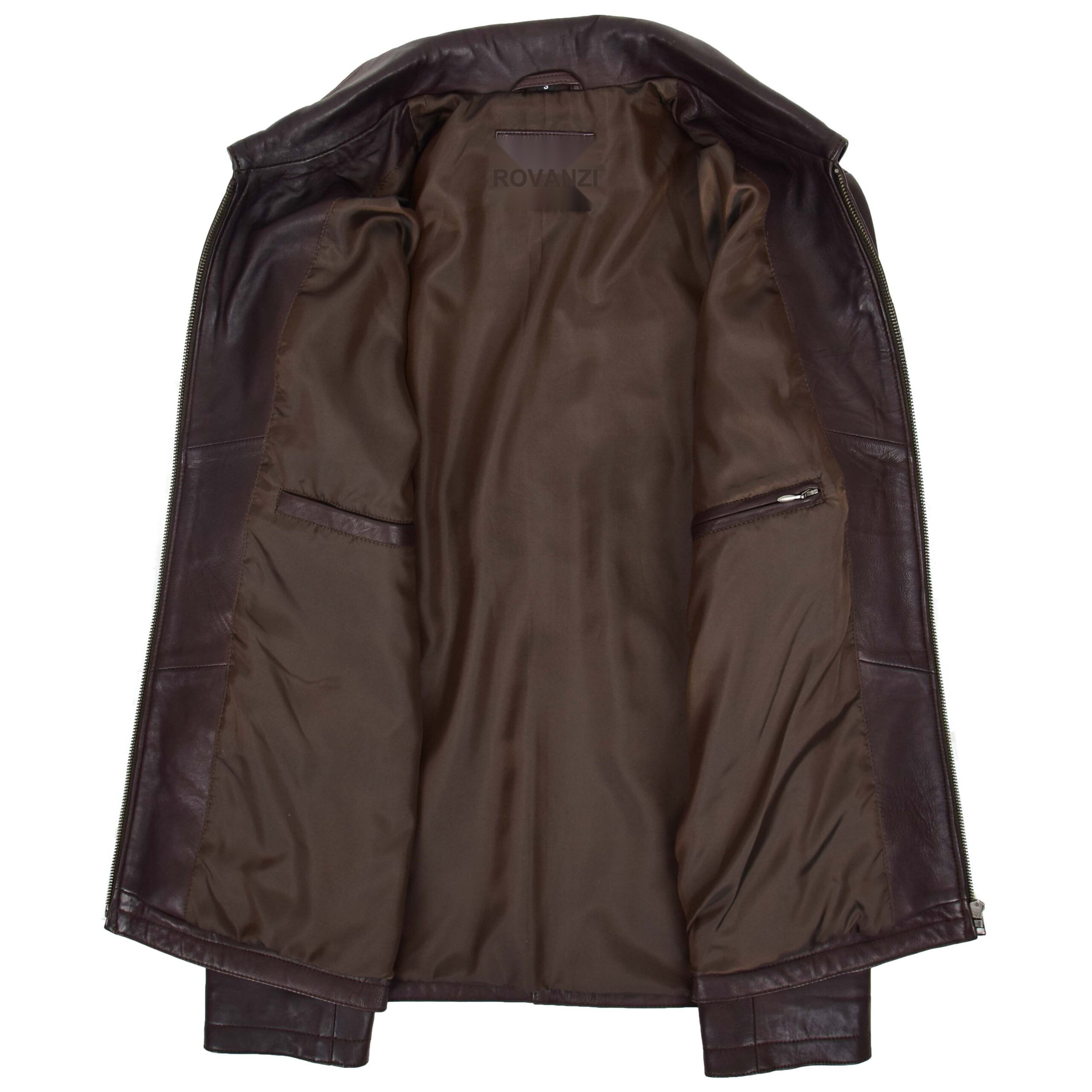 BUNERI Harrington Cuero James Marrón Zip Box - Imagen 5