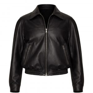 BUNERI Chaqueta Hombre Cuero Zipple Negro