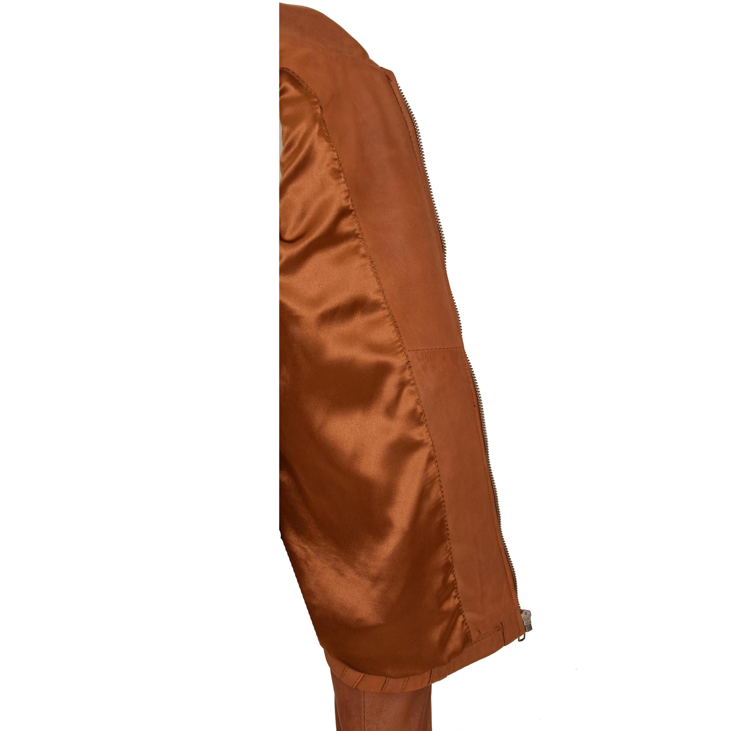 BUNERI Biker Cuero Nova Tan Clásica Zip Box Mujer - Imagen 7