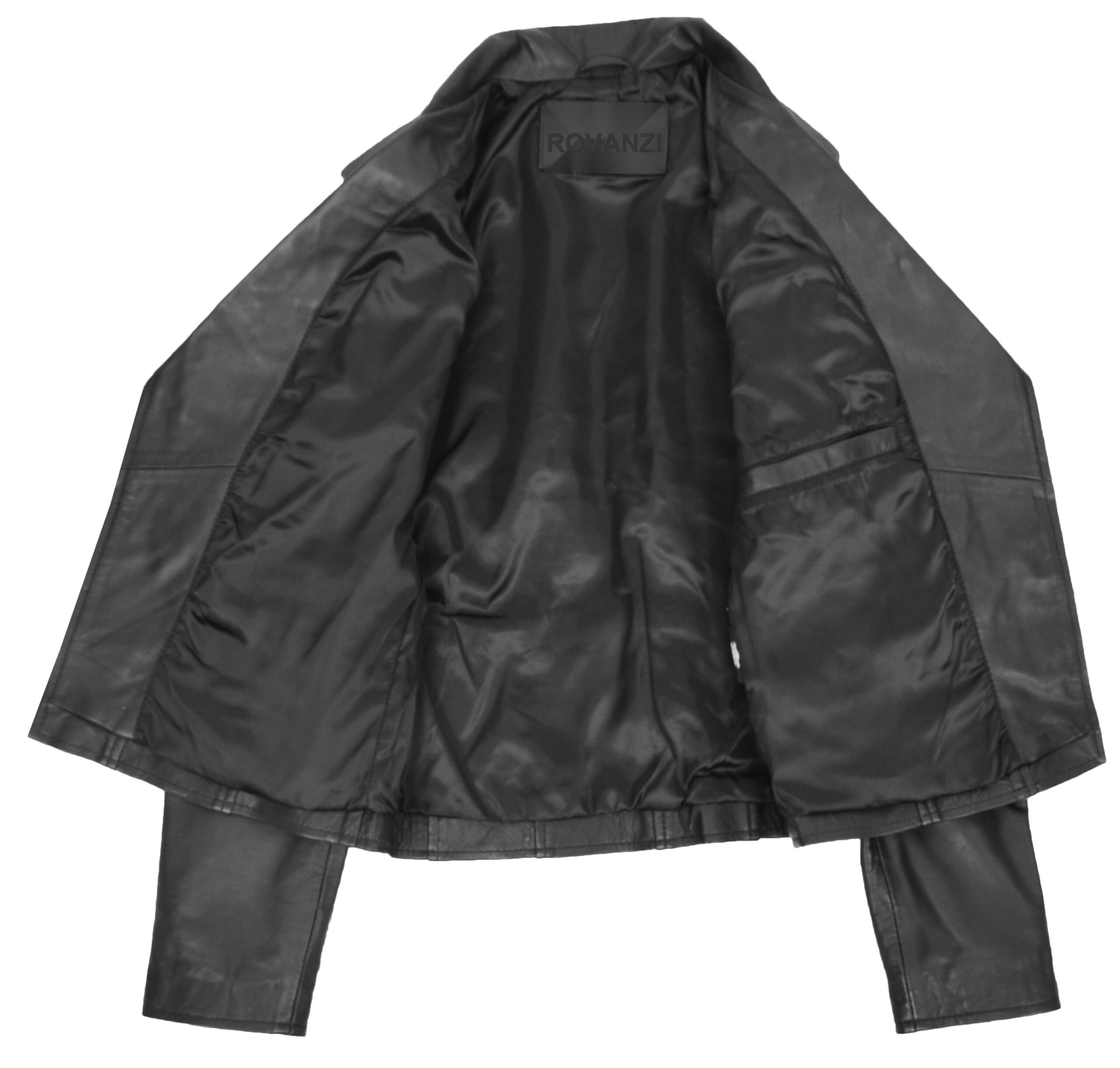 BUNERI Biker Cuero Cara Negra Cross Zip Mujer - Imagen 6
