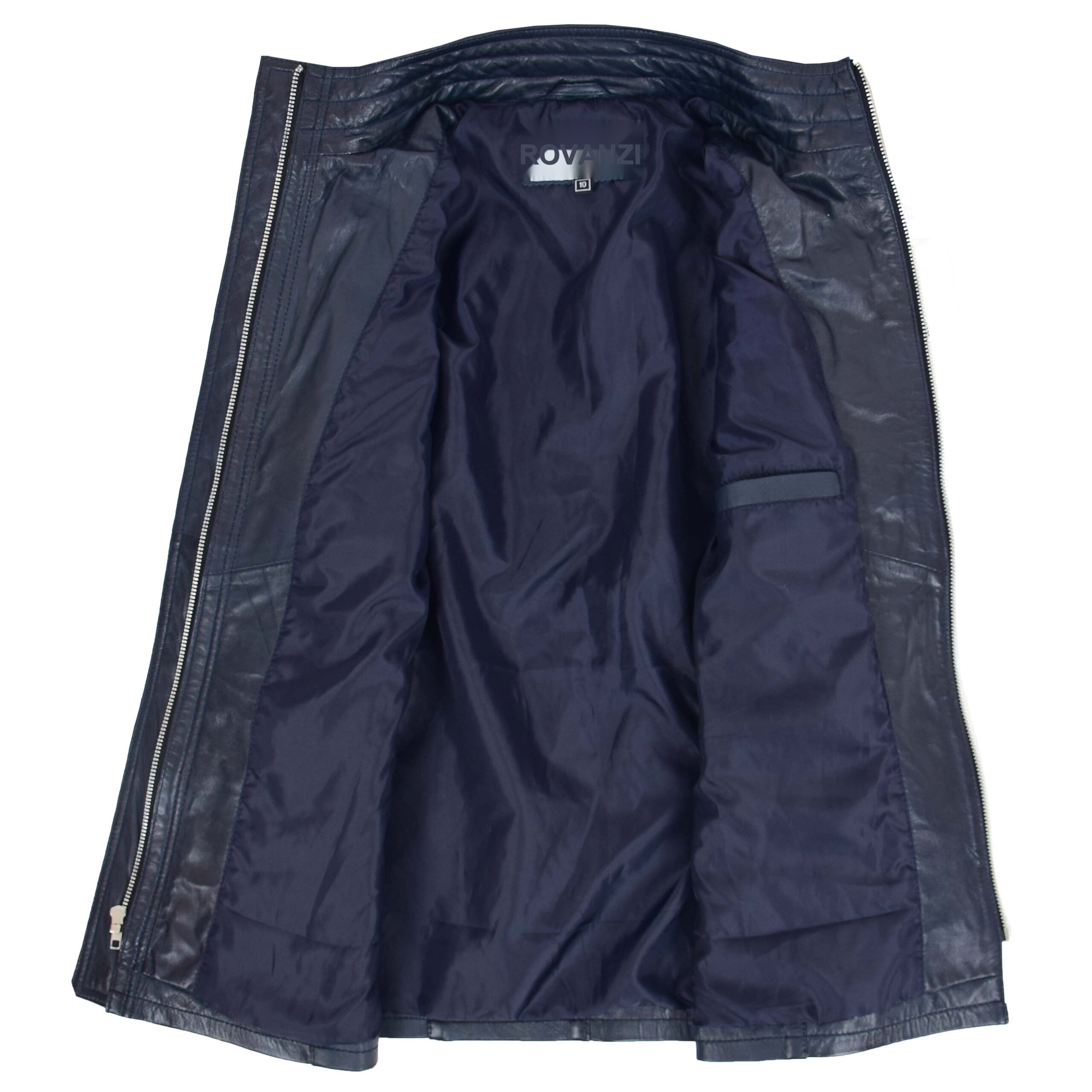 BUNERI Cuero Ariel Azul Estilo Duffle Mujer - Imagen 6