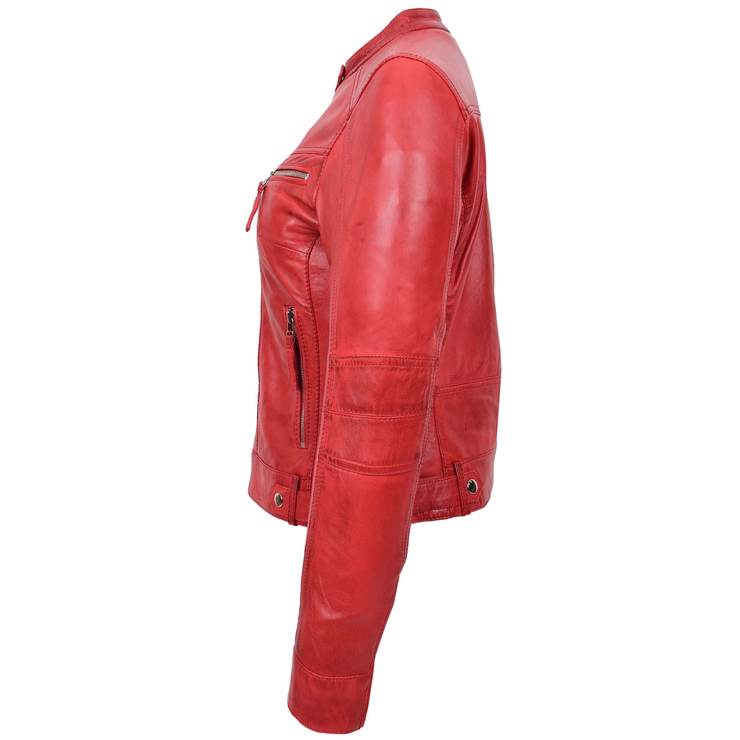 BUNERI Biker Cuero Casual Annie Roja - Imagen 5