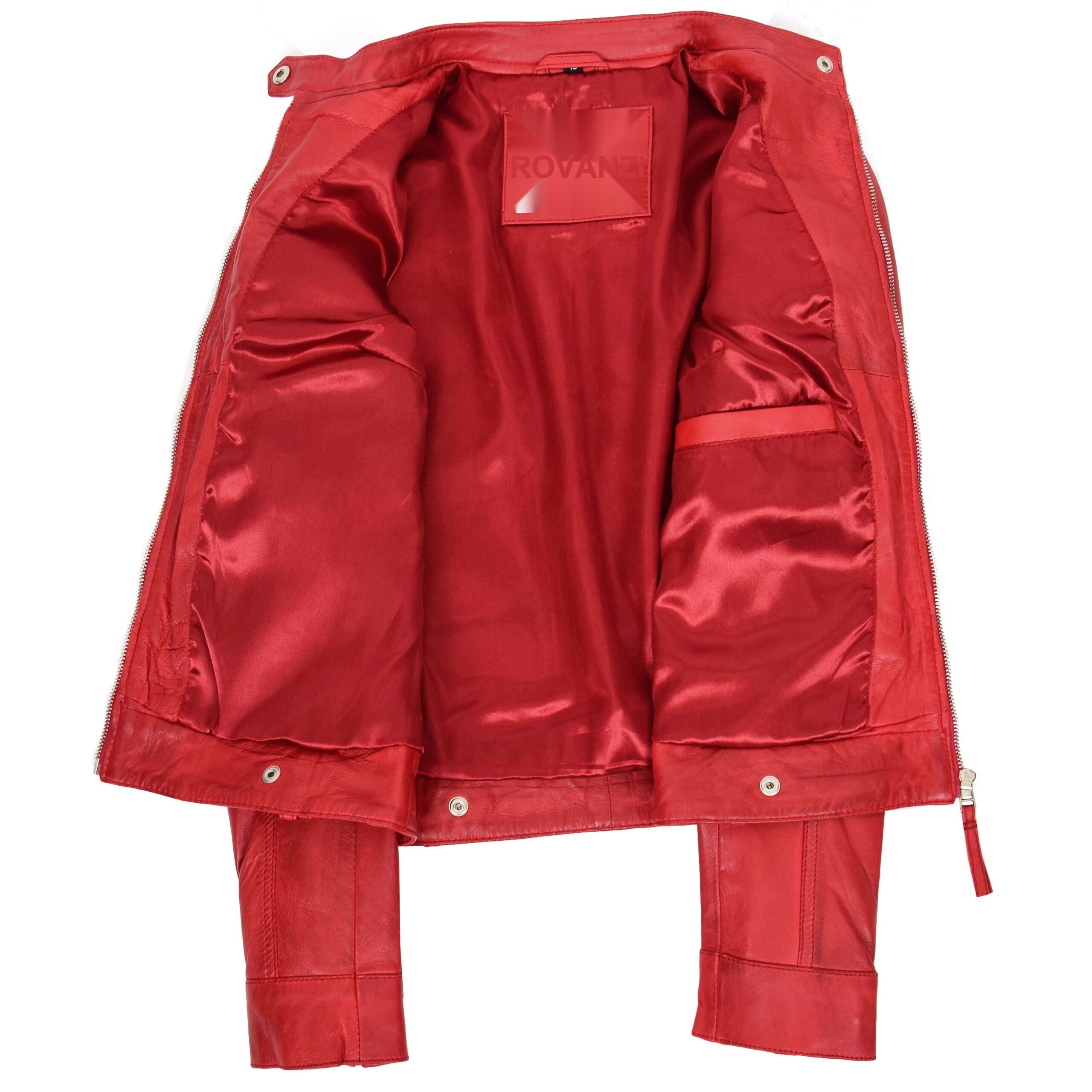 BUNERI Biker Cuero Casual Annie Roja - Imagen 6
