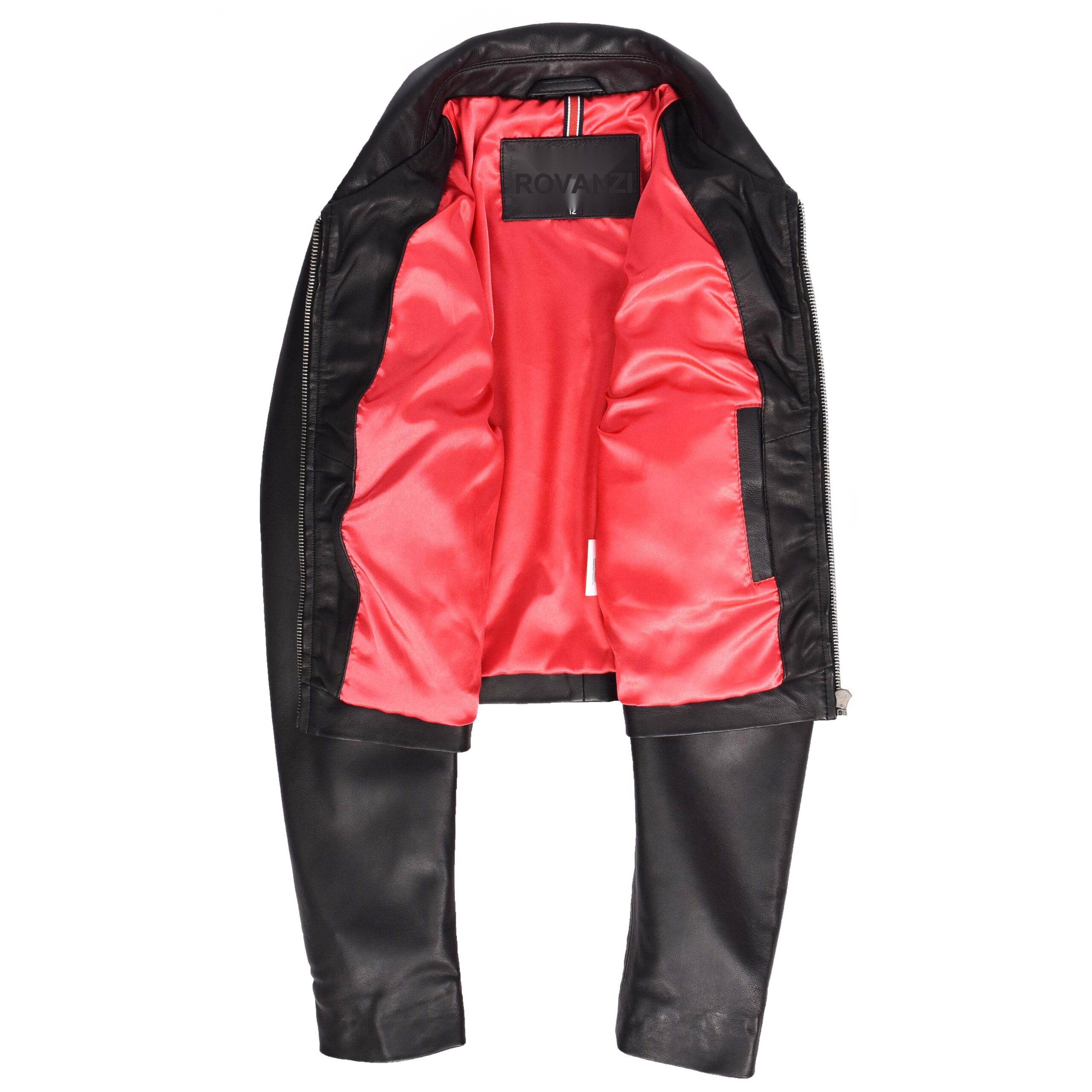 BUNERI Chaqueta Boléro Bustier de Cuero Corta para Mujer Negra - Imagen 6