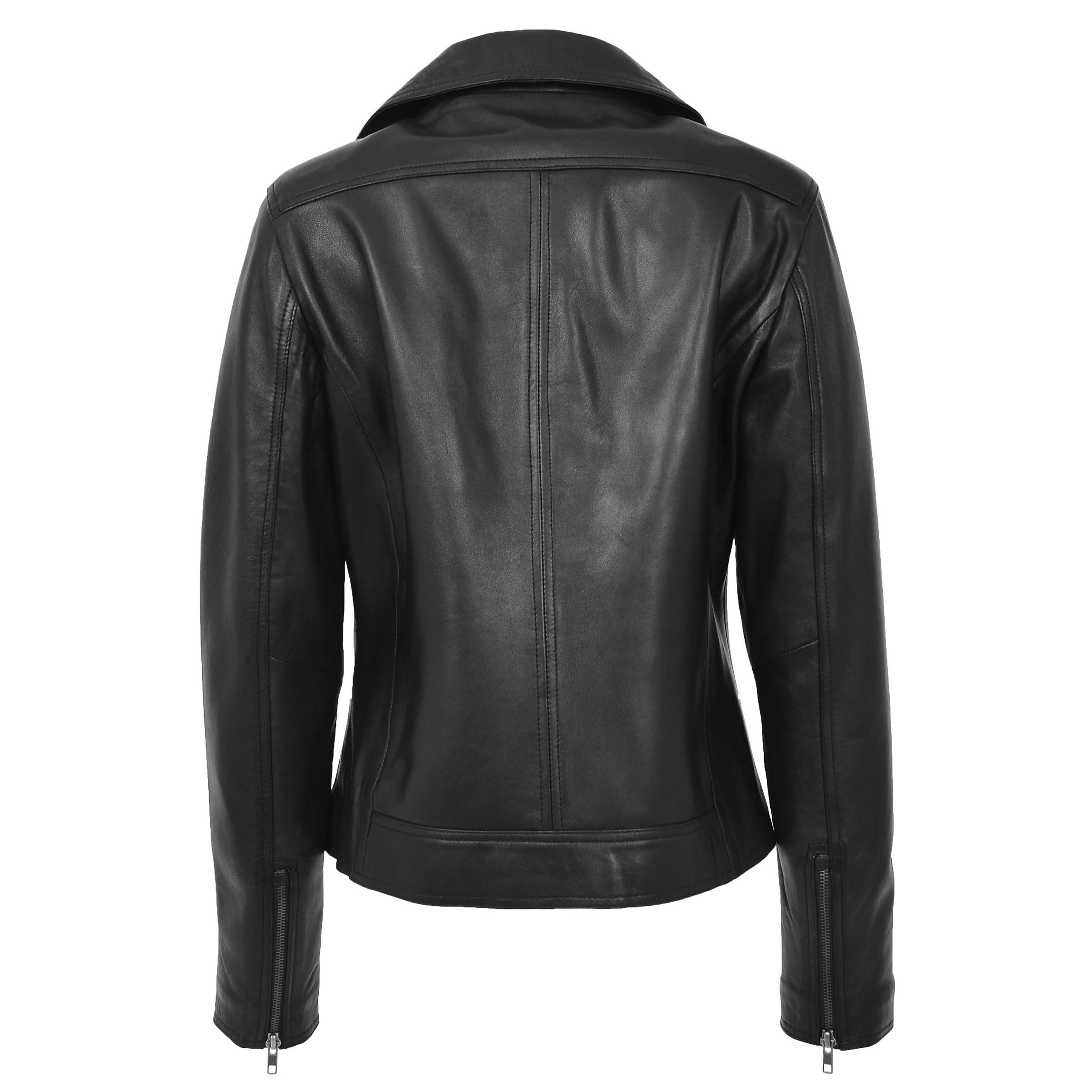 BUNERI Biker Cuero Lola Negra Suave Cremallera Cruzada - Imagen 2