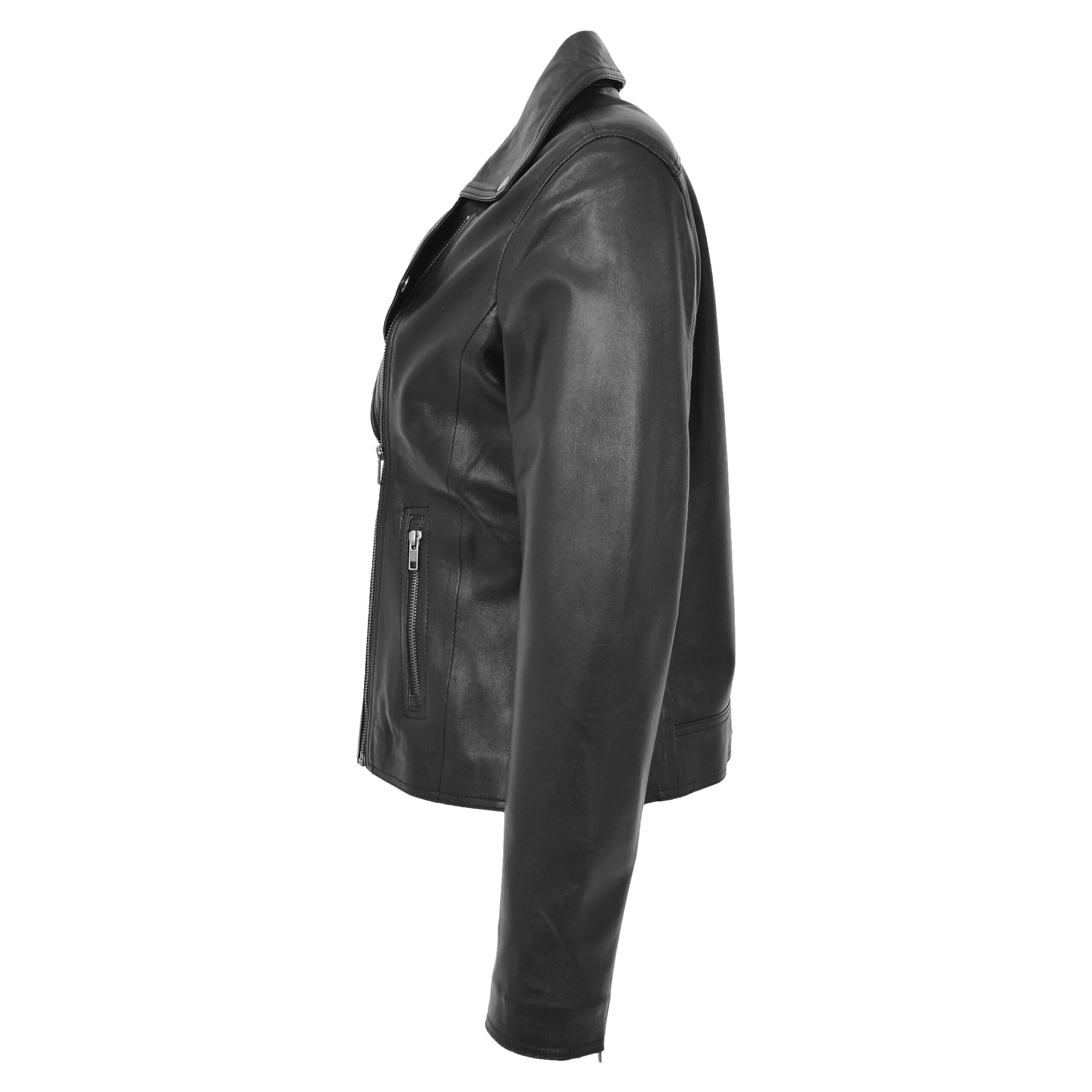 BUNERI Biker Cuero Lola Negra Suave Cremallera Cruzada - Imagen 6